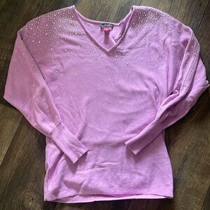 Vince Camuto Woman’s XS bejeweled Purple / Pink Sweater